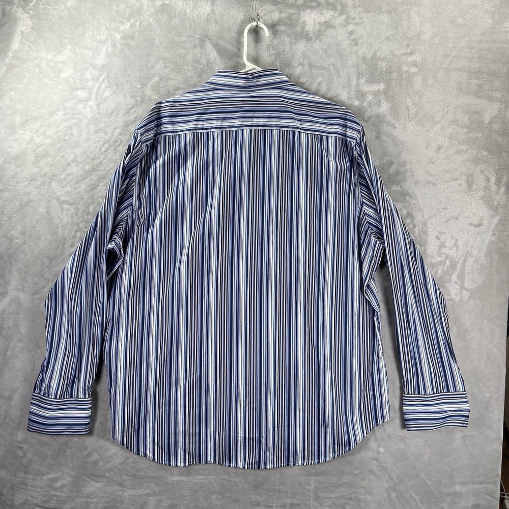 Robert Graham Shirt men's 3XL Button Up Striped Long Sleeve Designer Blue Casual - Picture 13 of 13